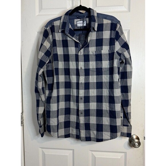 Total Eclipse Men’s Button Down Long Sleeve Plaid Print  Long Sleeve Workwear - Picture 1 of 5